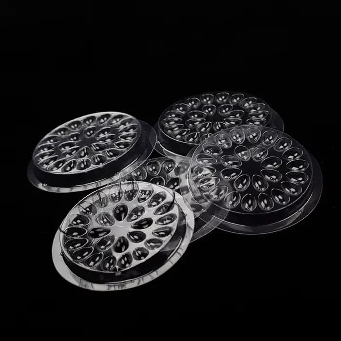 Palette de colle jetable pour extensions de cils, 100 pièces, tampons de colle, support en plastique