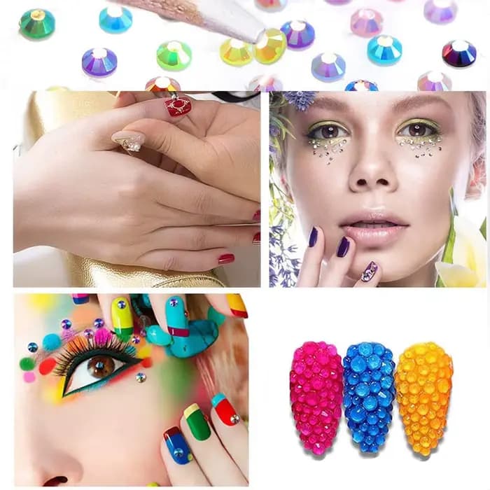 12000 pièces/boîte strass Nail Art, 15 couleurs 3mm strass à ongles ronds plats, accessoires décorat