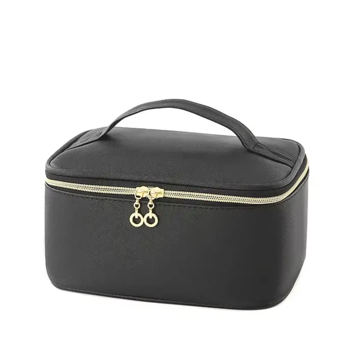 Trousse de toilette de voyage, sac à cosmétiques de grande capacité, sac de rangement en cuir, sac à