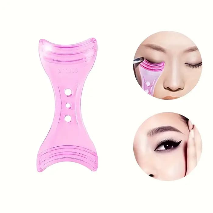 Outil d'assistant de cils à Triple fonction 3D, Guide applicateur de Mascara, Assistant d'eye-liner,