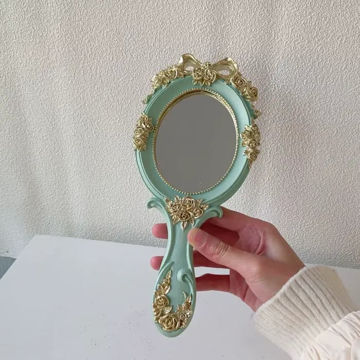 Miroir à main rétro de Style européen, miroir de maquillage Vintage, pour Salon de Spa, cosmétique, 