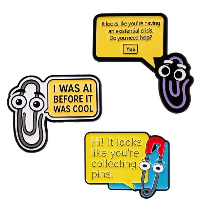 Lot de 3 épingles en émail amusantes pour le bureau, motif 'Do You Need Help', tendance, pour femme 