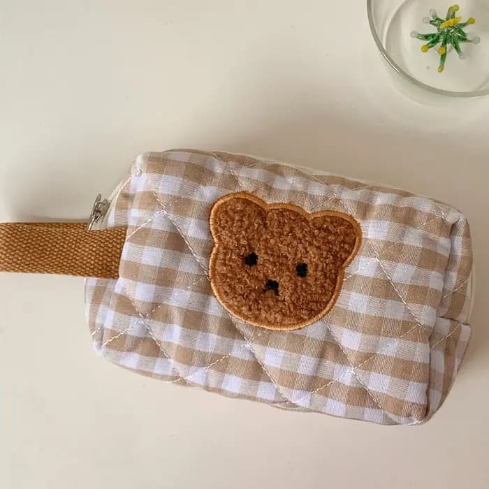 Sac à cosmétiques pour femmes, trousse De Maquillage ours, sac De rangement mignon, fourre-tout De S
