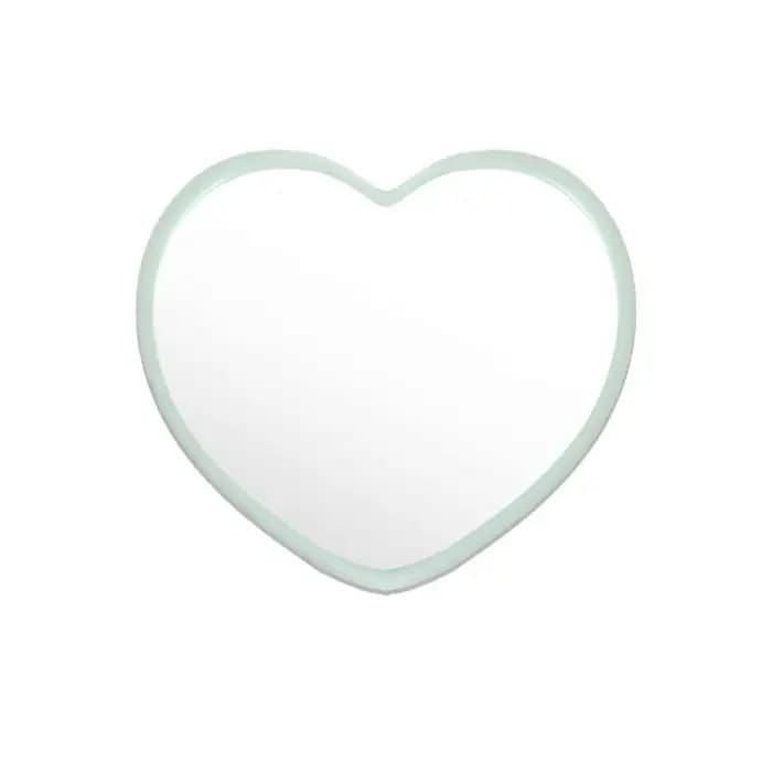 Miroir simple en forme de cœur à une seule face, miroir de poche haute définition, petit miroir de b