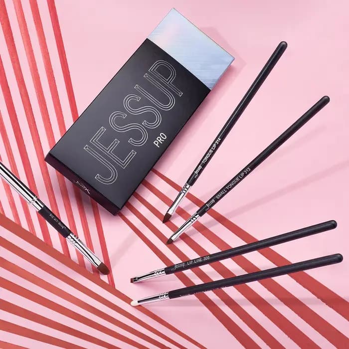 Jessup-Jeu de pinceaux Jules, Pro contour, différentes formes de lèvres, synthétique, petite/langue 