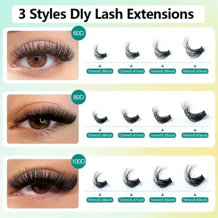 Cils individuels en éventail 5D DIY 0,07 mm, 60D 80D 100D, cils épais, cils en éventail D Curl, cils