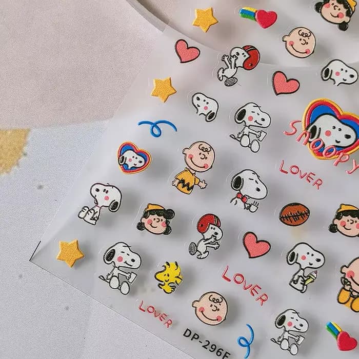 Autocollants pour ongles Snoopy de dessin animé mignon, 1 pièce, décoration pour Nail Art, nouveau p