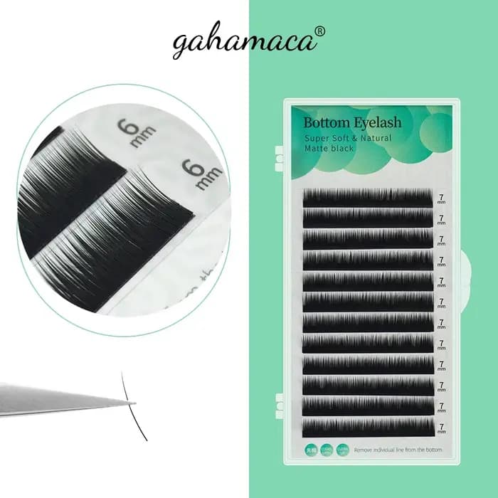 GAHAMACA sous les cils 5mm/6mm/7mm cils individuels Extensions de cils doux naturels J/C Curl faux C