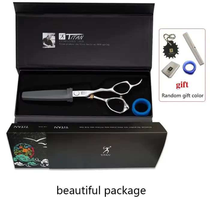 TITAN ciseaux de coiffeur professionnels ciseaux de coiffeur coupe de cheveux ensemble d'amincisseme