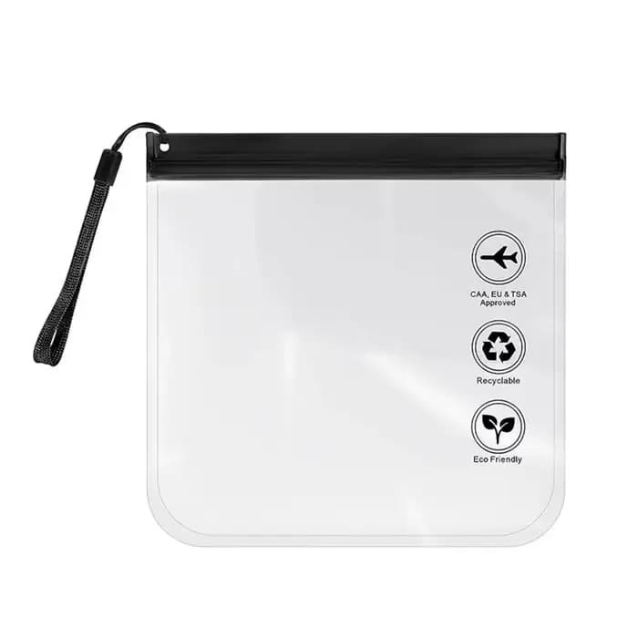 Sac de voyage Transparent étanche pour femmes, trousse de toilette de sécurité d'aéroport réutilisab