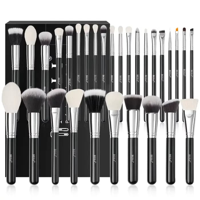 Ensemble de 30 pinceaux de maquillage professionnels de qualité supérieure, poils de chèvre naturels