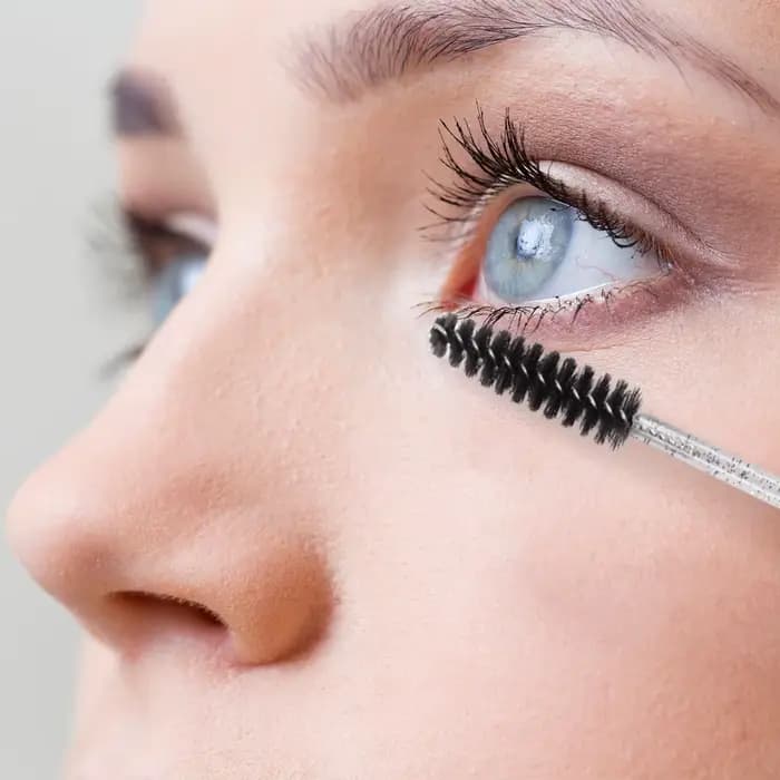Brosses à cils de poulet réutilisables, tubes de brosse à cils, baguettes de mascara, Végétde cils a