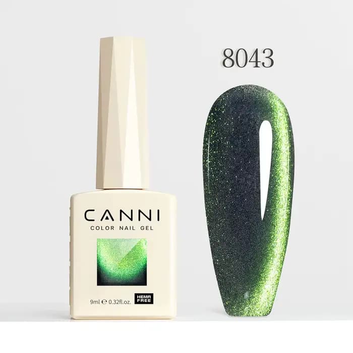 CANNI 9ml vernis à ongles couleur verte oeil de chat ongles magnétiques tremper UV LED Semi Permanen
