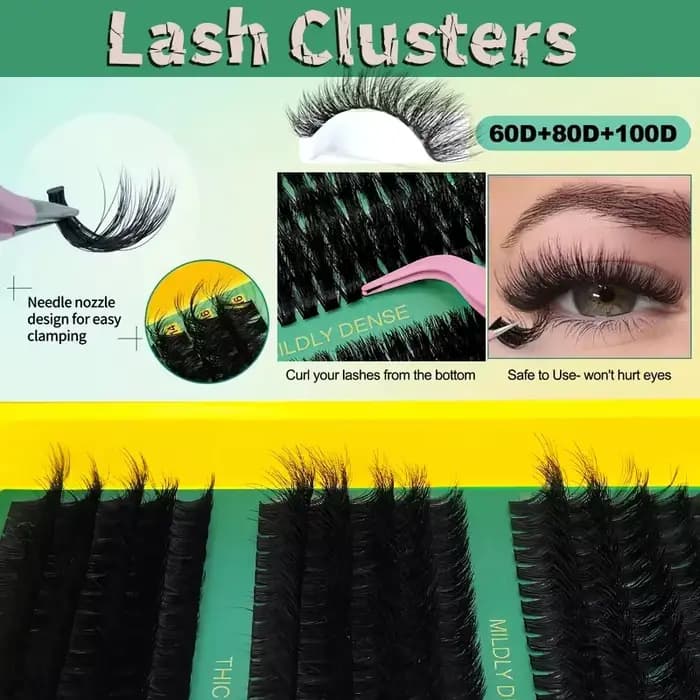 Cils individuels en éventail 5D DIY 0,07 mm, 60D 80D 100D, cils épais, cils en éventail D Curl, cils