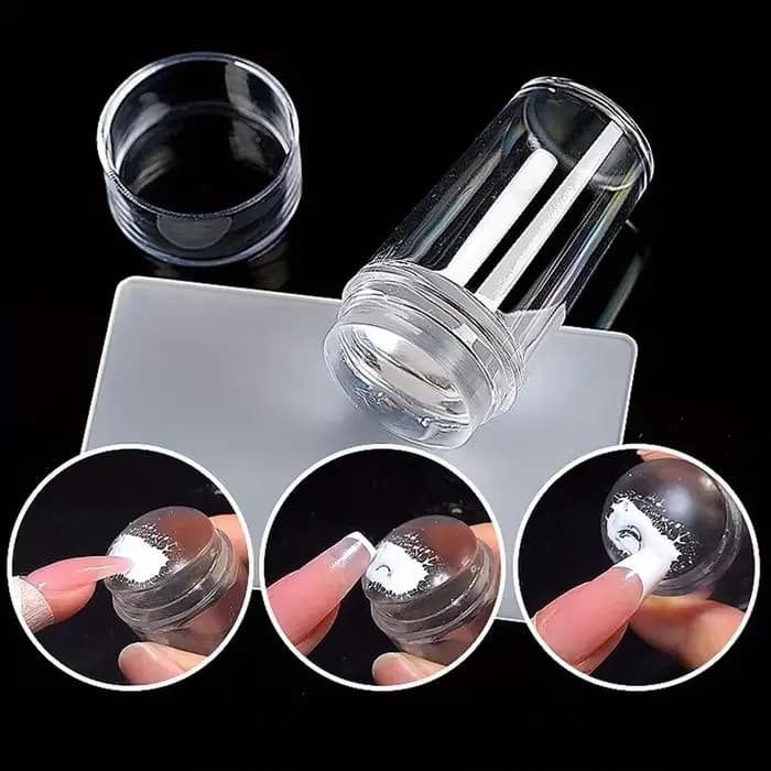 Plaques d'estampage pour ongles, gelée transparente Pure, ensemble de grattoirs pour Nail Art, impre