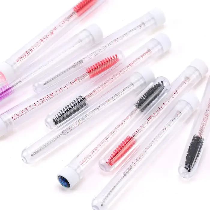 Tube de brosse à sourcils en diamant vide et réutilisable, 100 pièces, étui de baguette de Mascara, 