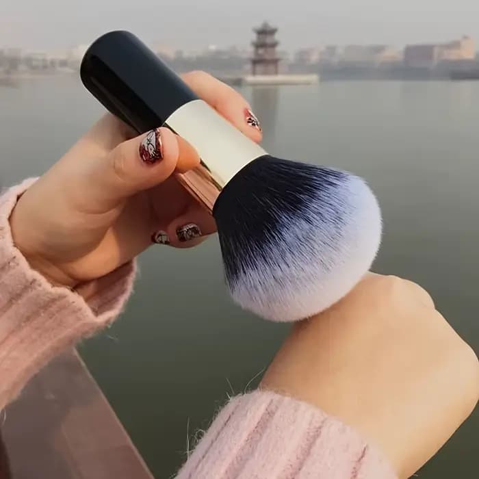 1 pinceau à poudre à poils longs et doux, pinceau à blush pour débutants, application de fond de tei