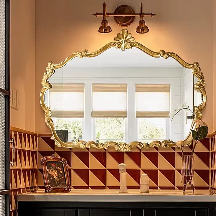 Miroir lumineux esthétique mignon luxe Art nordique mur moderne
