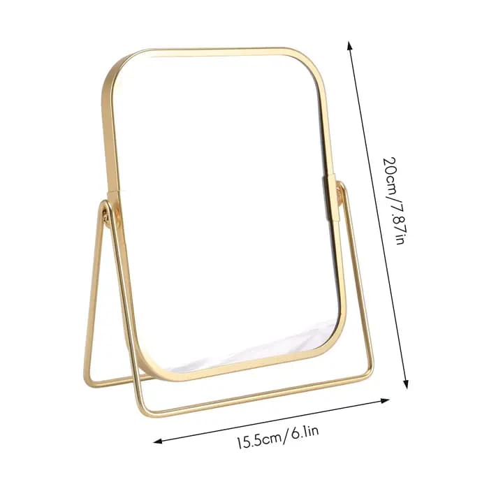 Miroir de maquillage avec support en métal