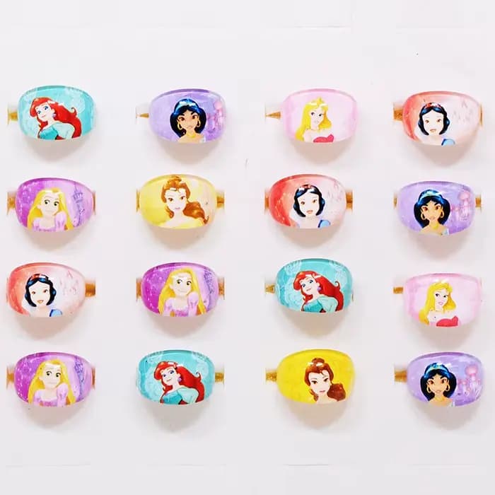 Bagues en acrylique Disney pour enfants, Elsa, Raiponce, Mix Princess, Bijoux de dessin animé pour filles, ixd'anniversaire, Cadeau de Noël, Navire de Noël, 10 pièces, 20 pièces
