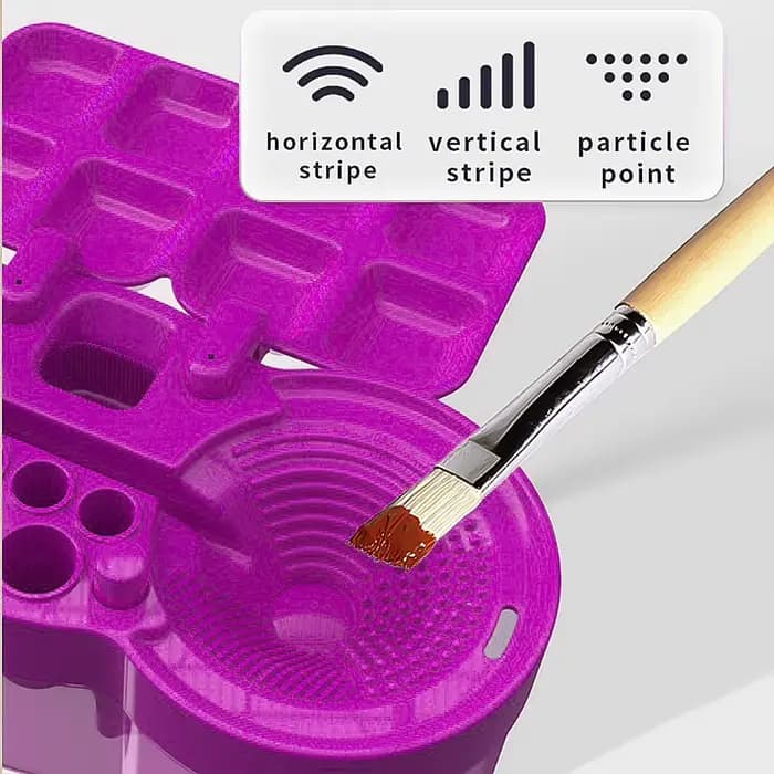 Nettoyeur de pinceaux à peinture avec bouton de vidange