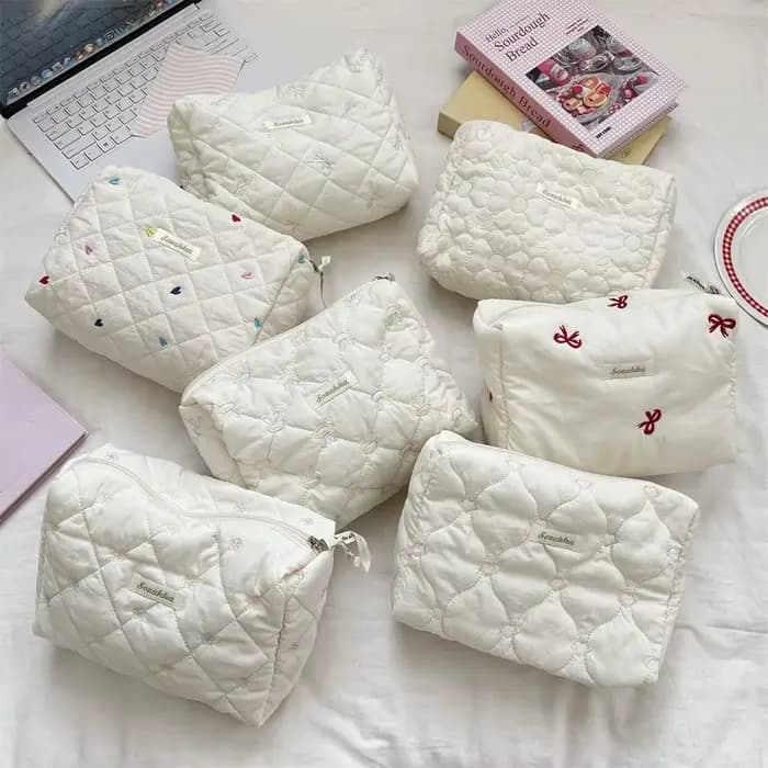 Nouveau motif de fleur femmes trousse de maquillage articles de toilette organisateur de cosmétiques sac à fermeture