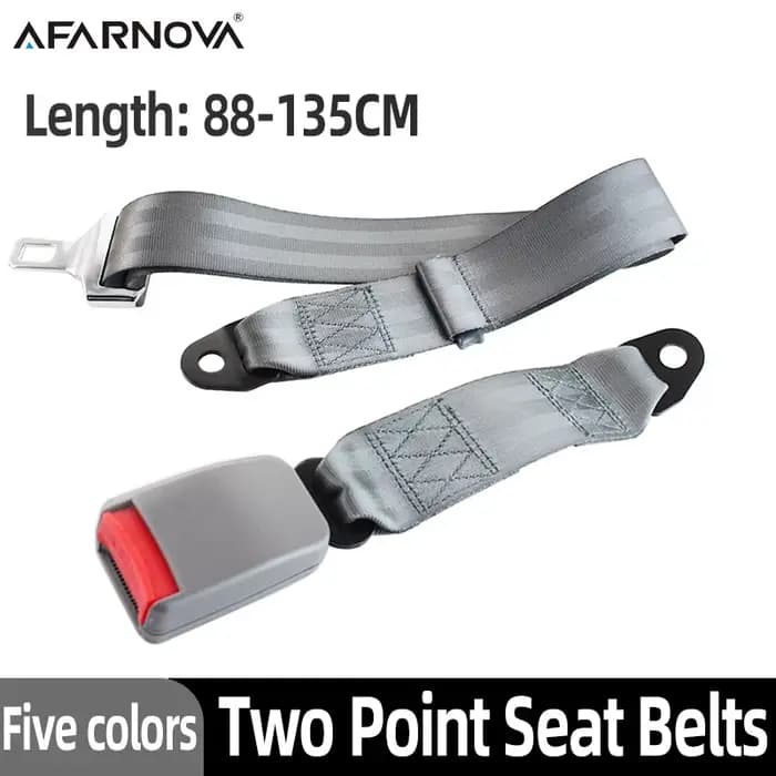 88-135CM universel deux points Simple réglable ceinture de sécurité noir gris voiture véhicule ceinture Extension sangle d'extension accessoires de voiture