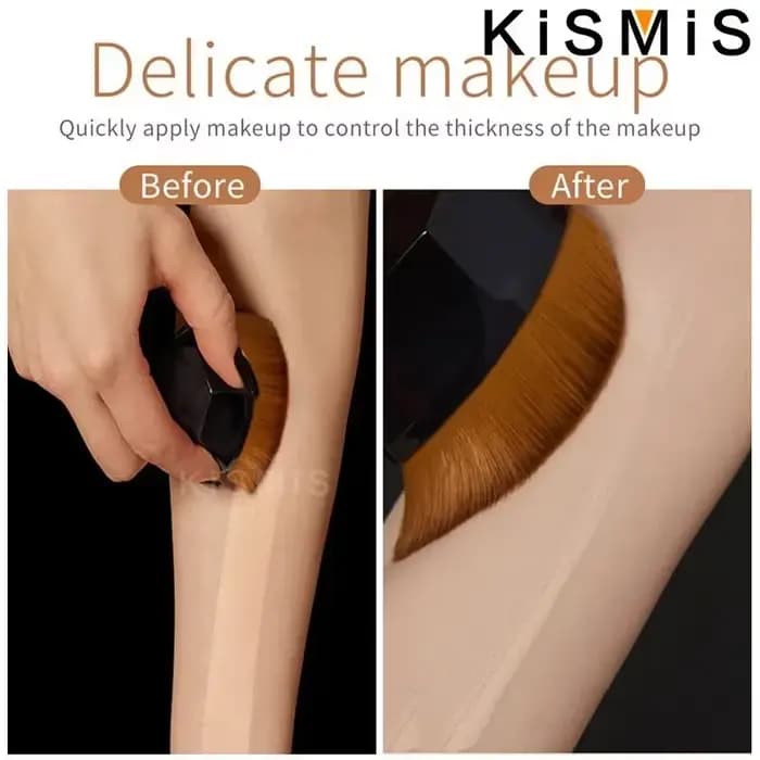 Pinceau Kabuki plat haute densité pour une application impeccable de poudre