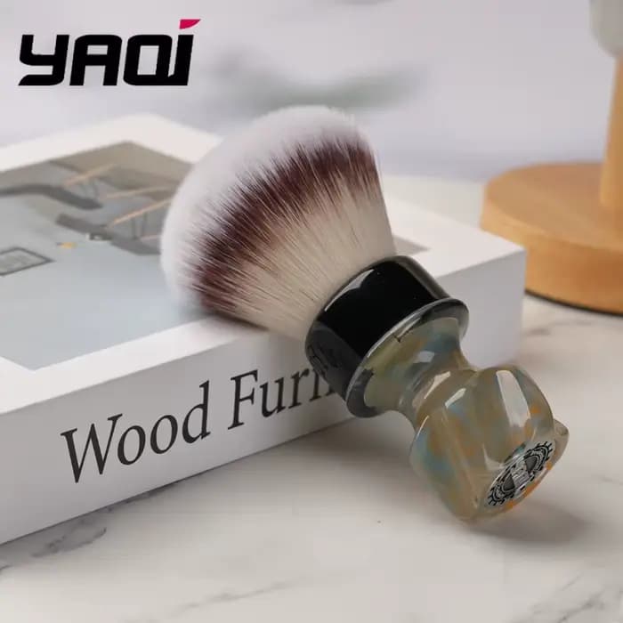 Pinceau à raser synthétique YAQI 2026 Nebula 28MM pour rasage humide – Cadeau idéal pour collectionneur ou petit ami
