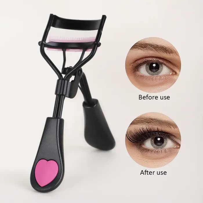 Recourbe-cils portable avec 10 coussinets en silicone