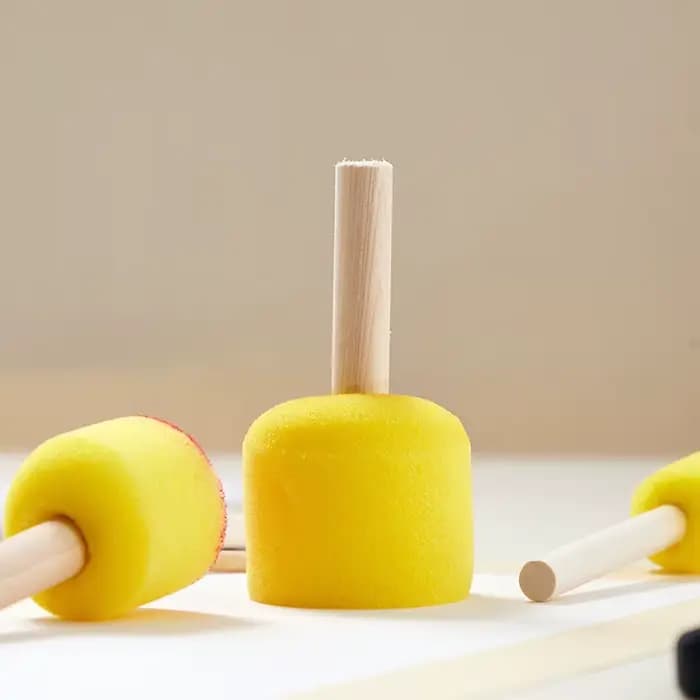 Brosse ronde en éponge de peinture en forme de champignon