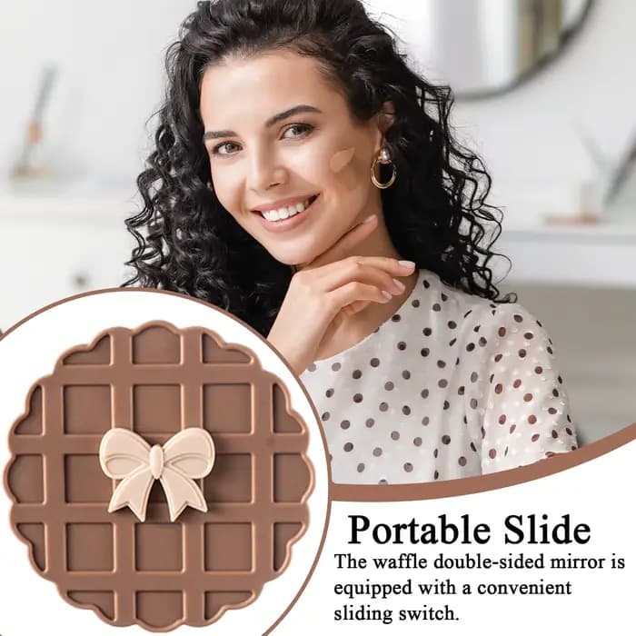 Mini miroir de poche, miroir de voyage portable pour femmes