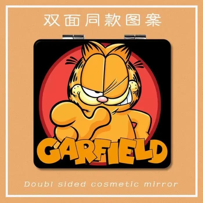 Miroir pliant double face Garfield Cartoon Creative Girl Makeup 2026 Nouveau