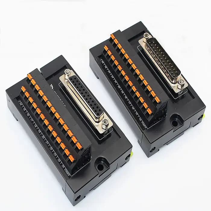 Technologie petde montage sur rail DIN D-pad, carte d'installation mâle et femelle DB25, séparateur DB25