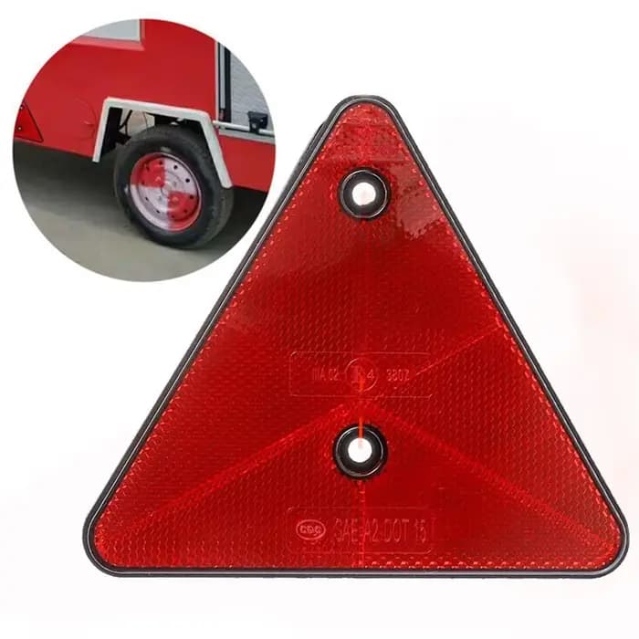 Réflecteurs triangulaires rouges réflecteurs arrière avertissement de sécurité pour remorque vélo moto camion bateau accessoires de voiture ﻿