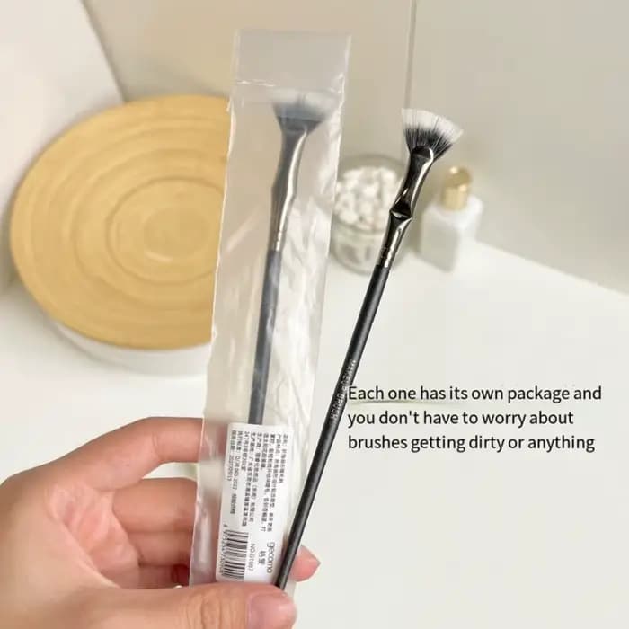 Brosse à cils tournesol, brosse à cils coudée en forme d'éventail, Mascara fin clairement enraciné, brosse en éventail, beauté professionnelle naturelle