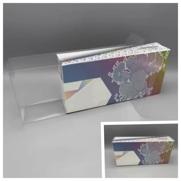 Boîte de protection transparente pour Eevee SPC Prismatic Evolutions/PTCG, boîte de rangement de collection, boîte renforcée en PET, version américaine