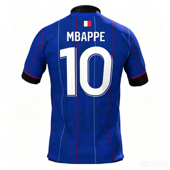 T-shirt d'entraînement de football pour supporters français 2027 - Impression 3D - Tendance, confortable et respirant - Vêtements pour toute la famille
