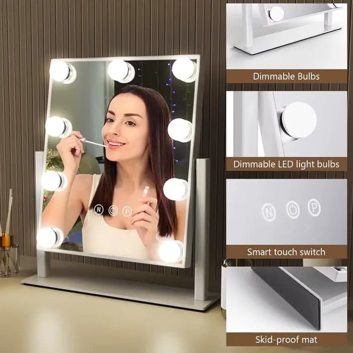 Miroir de courtoisie avec lumières