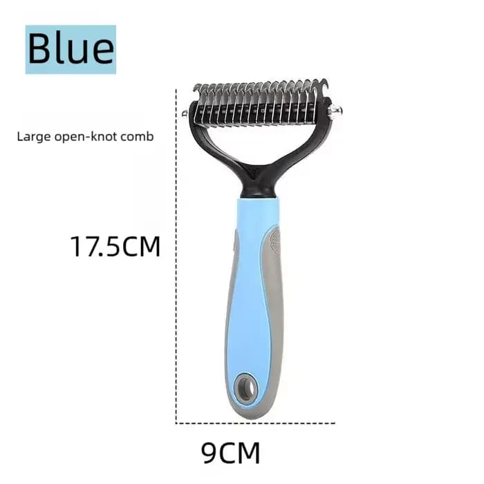 Brosse de toilettage double face pour animaux de compagnie - Outil de démêlage et de réduction des poils morts - Peigne pour chien en acier inoxydable avec des résultats efficaces