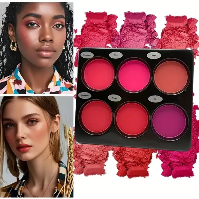 Palette de fard à joues 6 couleurs