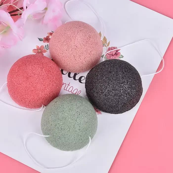 Éponge de maquillage Konjac naturelle, accessoire de nettoyage du visage