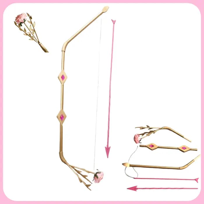 Arc et flèches de cosplay Anime Kaname Madoka, accessoires d'armes roses, accessoires d'uniforme Puella Magi Madoka Magica, accessoires de fête d'Halloween