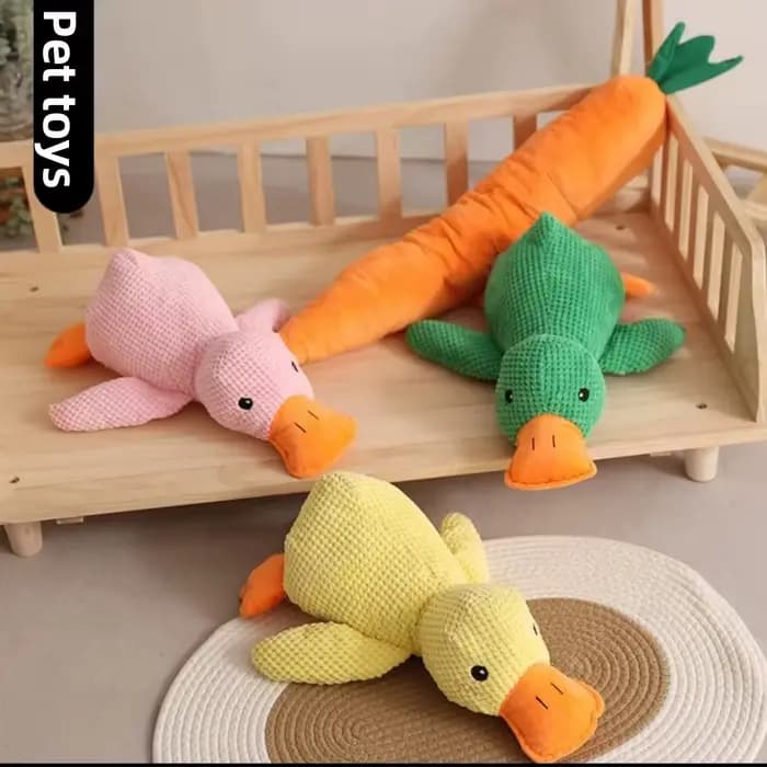 1/3 pièces d'accessoires pour chiens, jouet en peluche canard apaisant qui couine, aide au sommeil de luxe, compagnon durable pour chiot et animal de compagnie