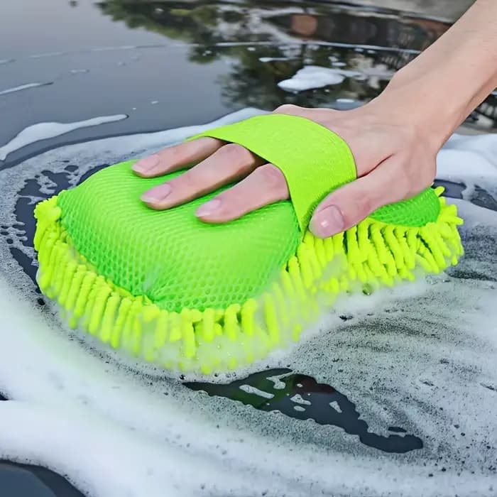Éponges de nettoyage pour voiture - Fibres de corail haute densité, poignée ergonomique résistante aux rayures pour le detailing automobile et l'entretien des surfaces