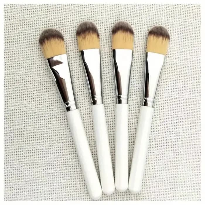 Manche en bois masque brosse poudre humide blush
