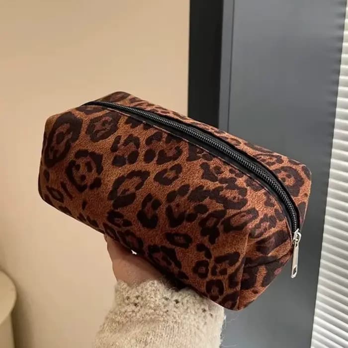 Sac de maquillage léopard