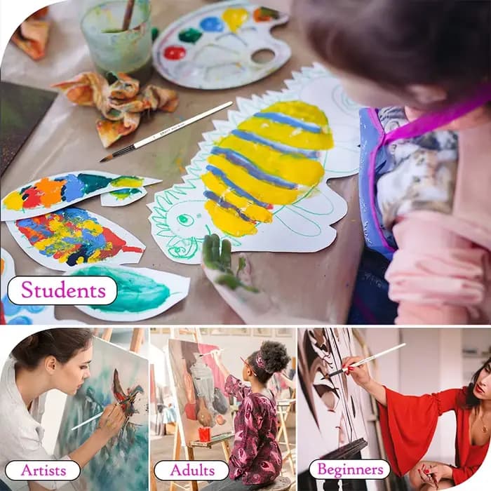 Ensemble de pinceaux ronds Filbert