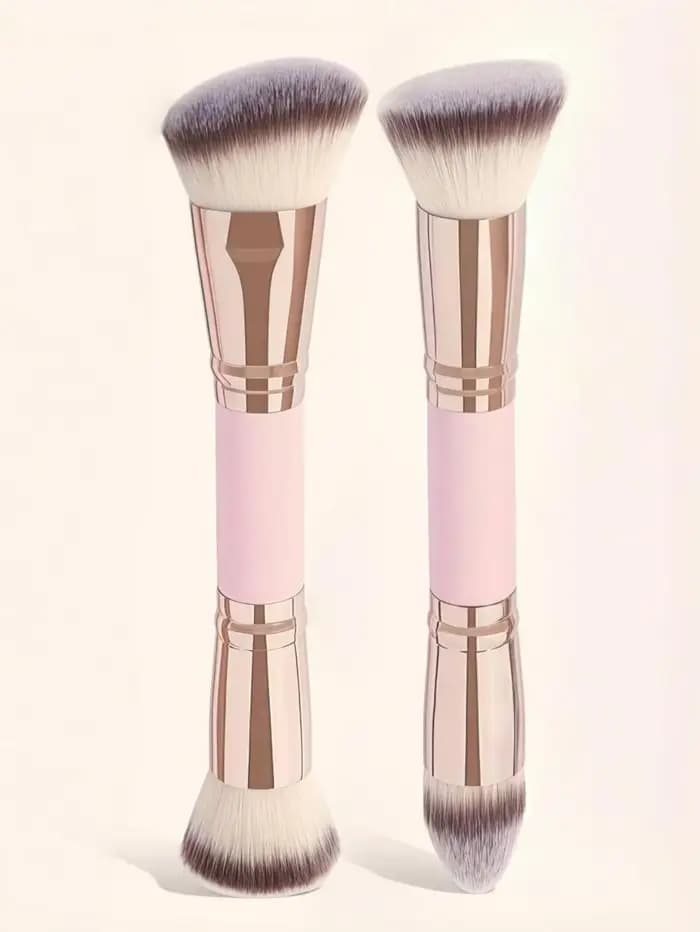 Brosse de fond de teint à double tête 2 pinceaux