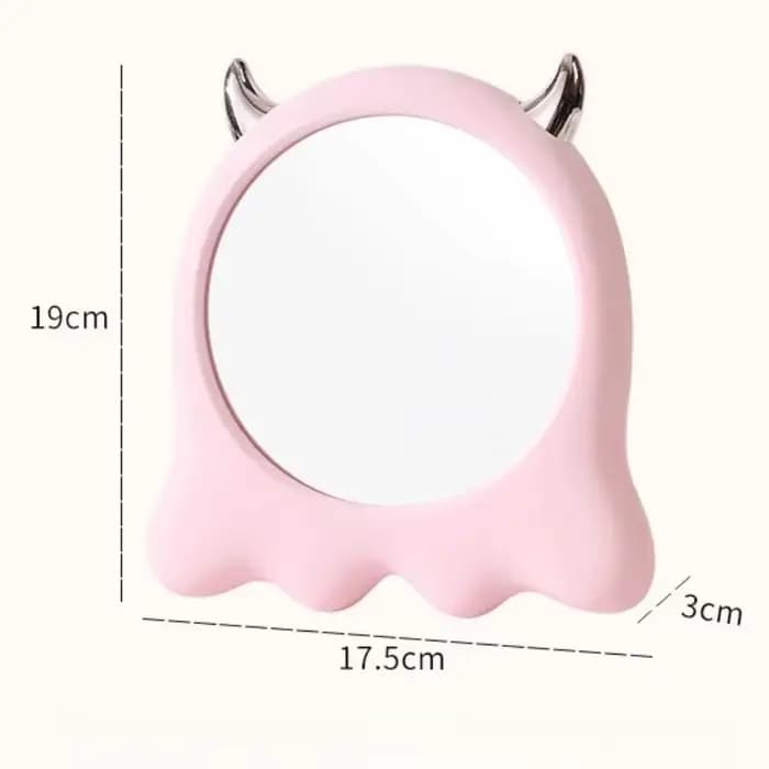 Autocollant ovale miroir à main maquillage lumière blanc miroirs debout Kawaii Design dortoir particulier Decorativos maison accessoires